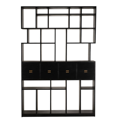 Grobius Bookcase, Hand Rubbed Black