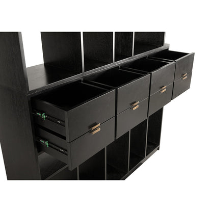 Grobius Bookcase, Hand Rubbed Black