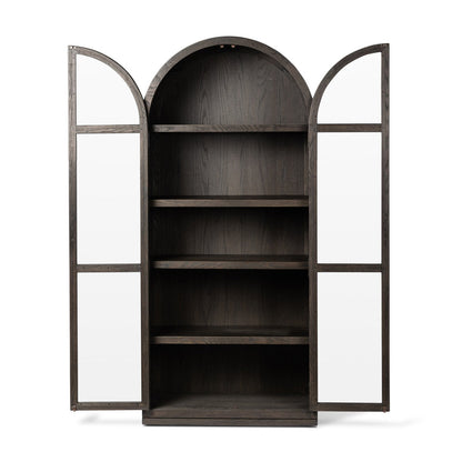 Four Hands Hepburn Cabinet Dark Anthracite Oak