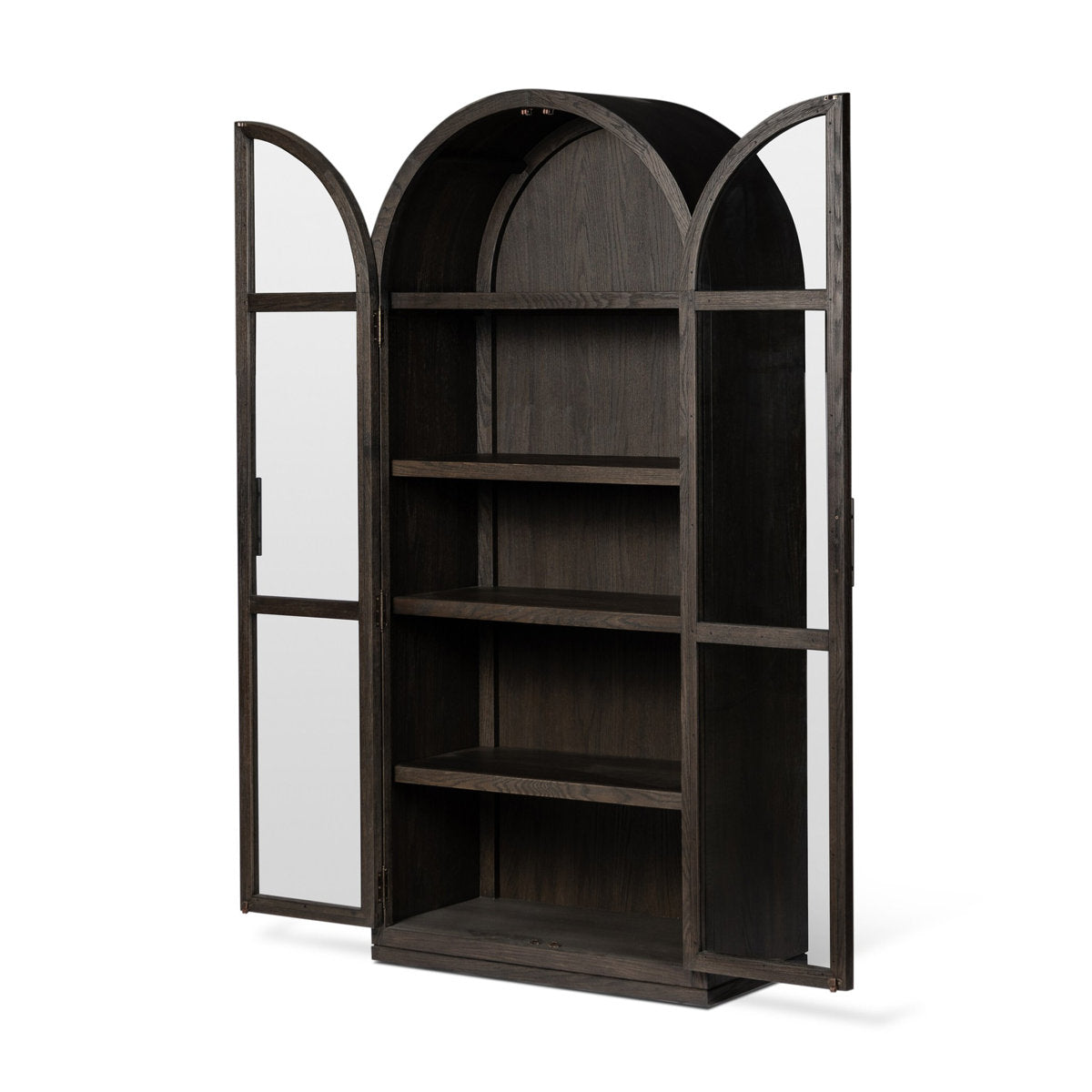 Four Hands Hepburn Cabinet Dark Anthracite Oak