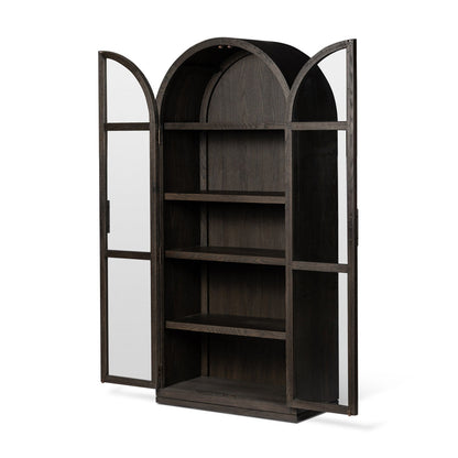 Four Hands Hepburn Cabinet Dark Anthracite Oak