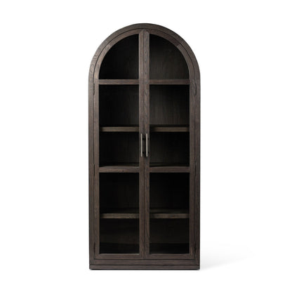 Four Hands Hepburn Cabinet Dark Anthracite Oak