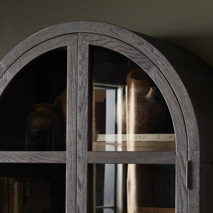 Four Hands Hepburn Cabinet Dark Anthracite Oak