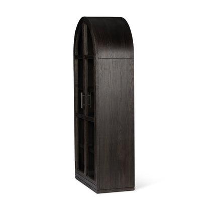 Four Hands Hepburn Cabinet Dark Anthracite Oak