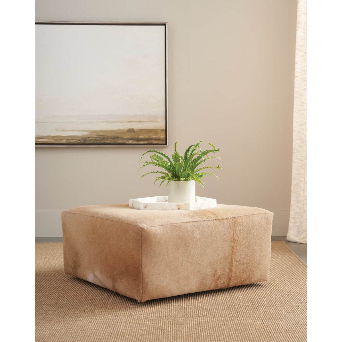 Hair On Hide Miles Ottoman