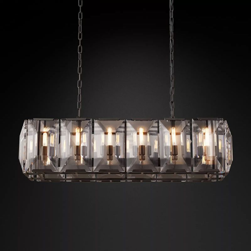 Harlow Crystal Rectangular Chandelier 42"