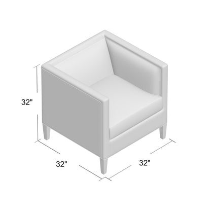 Hamilton Armchair Chair with Ottoman