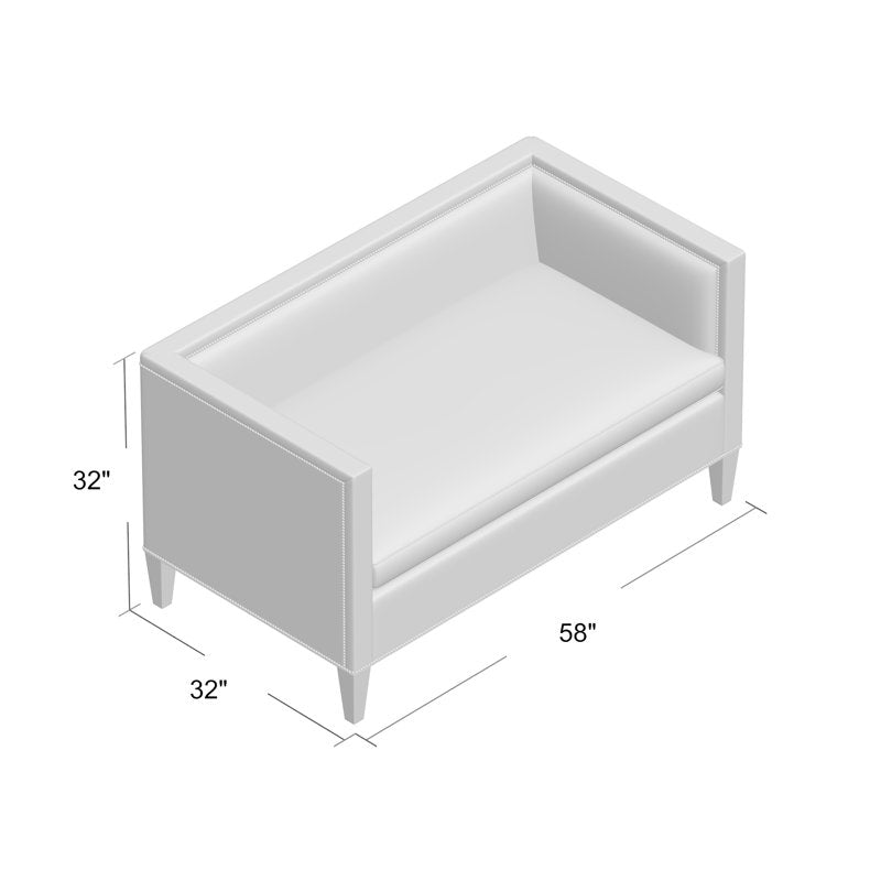 Duralee Hamilton 58 Square Arm Settee