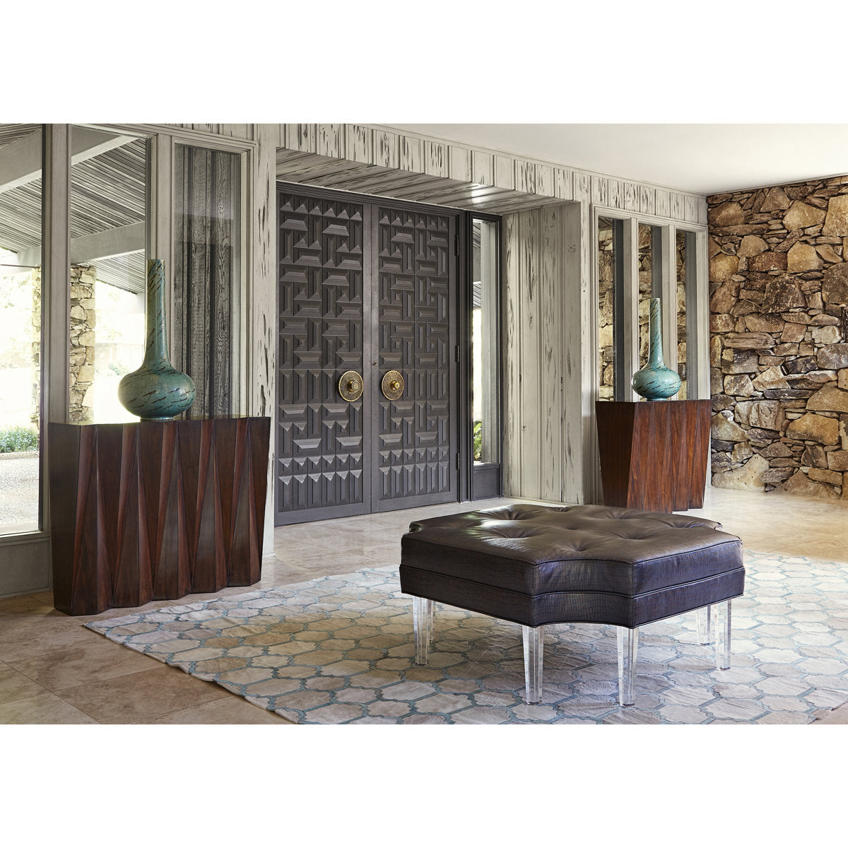Ambella Harlow 44 Tufted Cocktail Ottoman