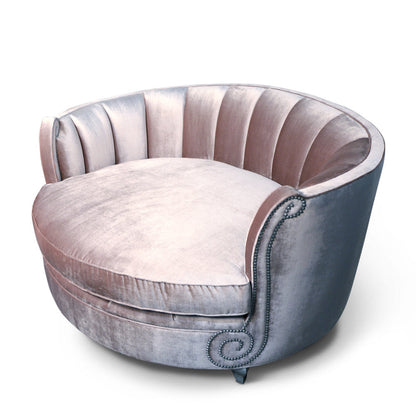 Haute House Home Harper 64 W Velvet Barrel Chair
