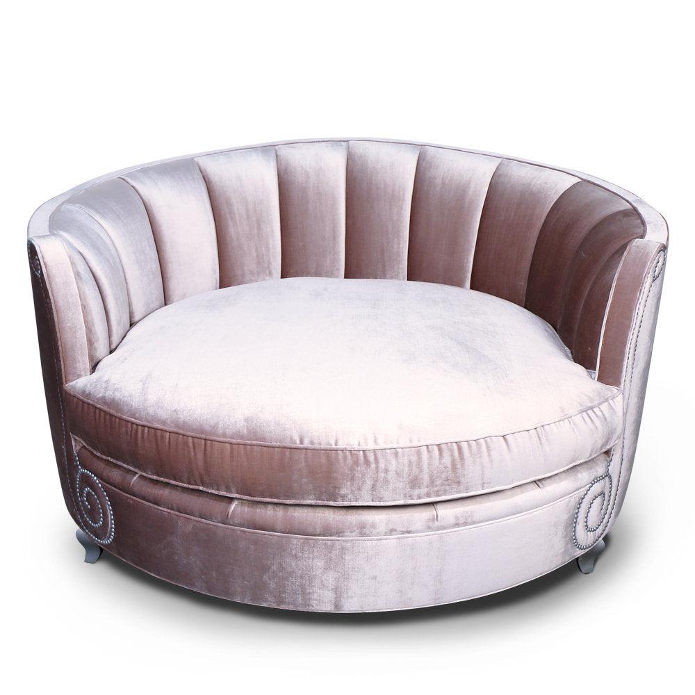Haute House Home Harper 64 W Velvet Barrel Chair