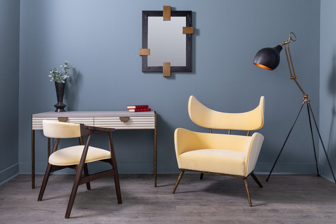 Mr Brown London Hartley Desk London Gray Fog