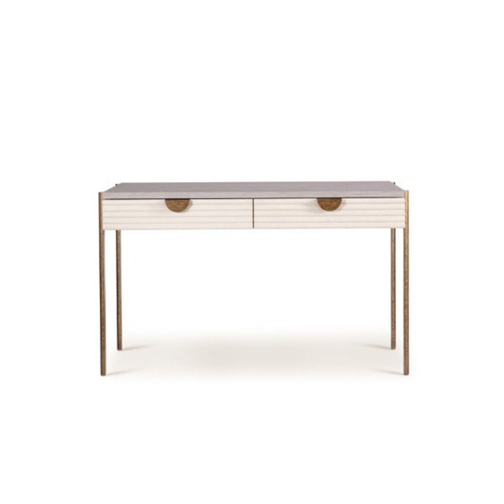 Mr Brown London Hartley Desk London Gray Fog