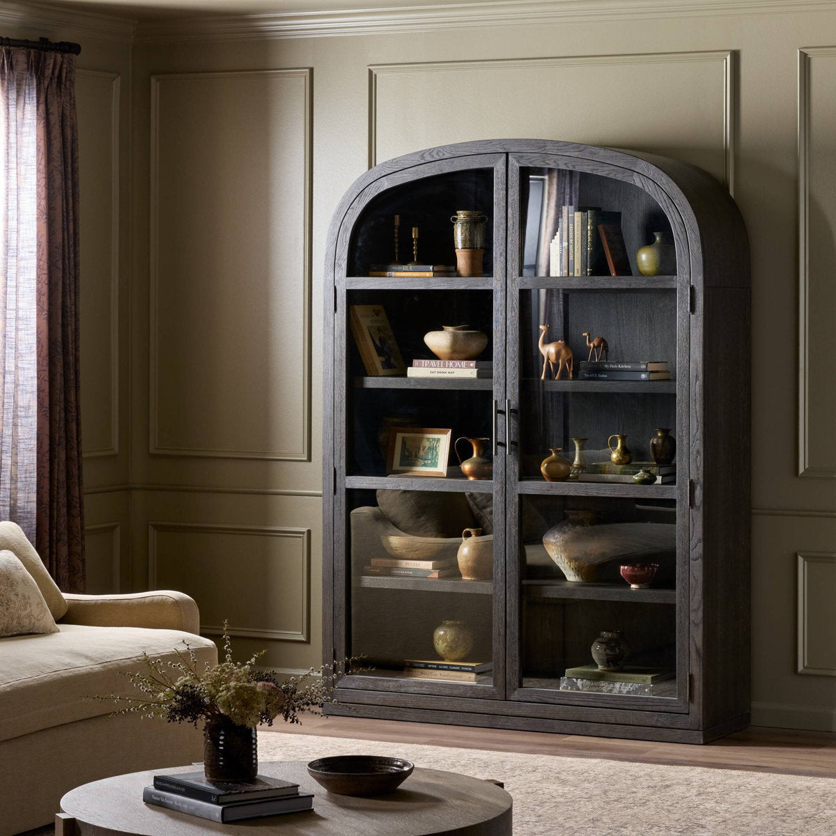Hepburn Wide Cabinet-Dark Anthracite Oak