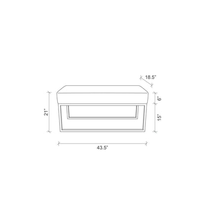 Hide Bench w/ Stainless Steel Legs
