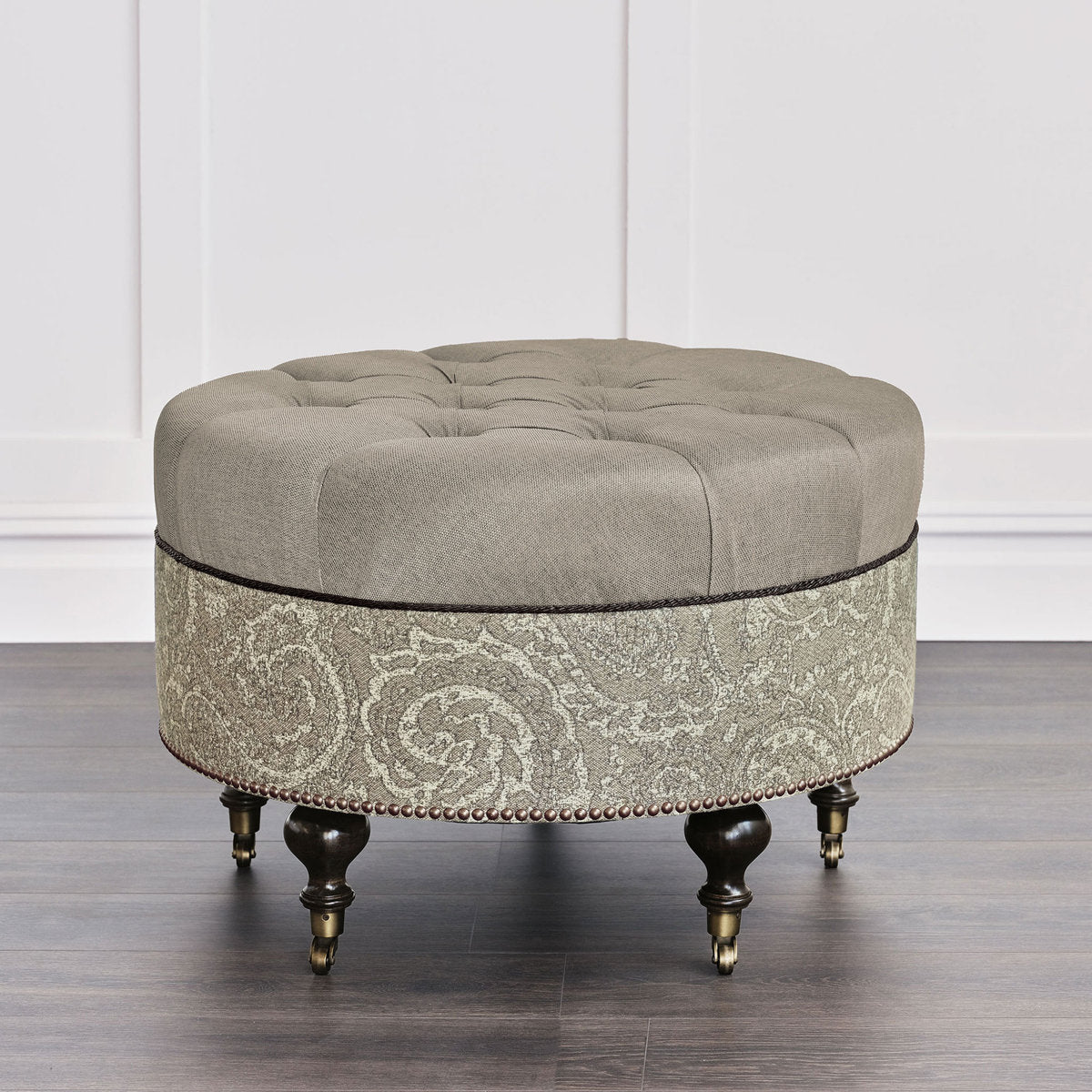 Eastern Accents Highland Button Tufted Ottoman