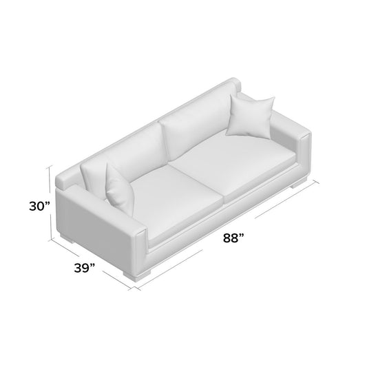 Hinson 98" Square Arm Sofa with Reversible Cushions
