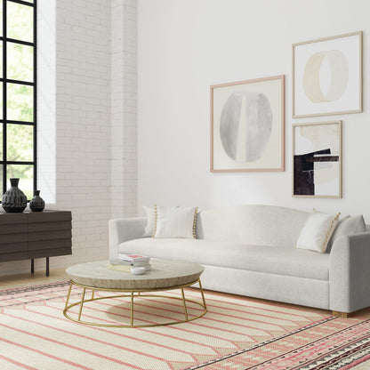 Horatio Camelback Taper Curved-Arm Loveseat