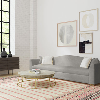 Horatio Camelback Taper Curved-Arm Loveseat