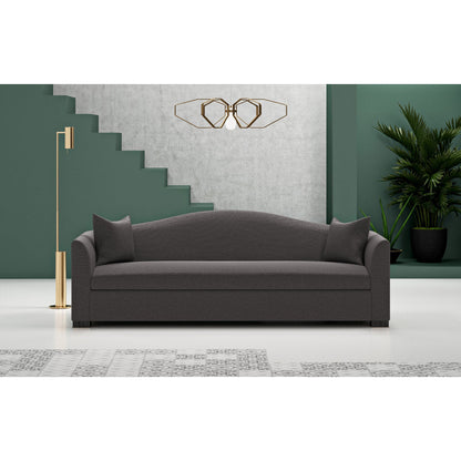 Horatio Camelback Taper Curved-Arm Sofa