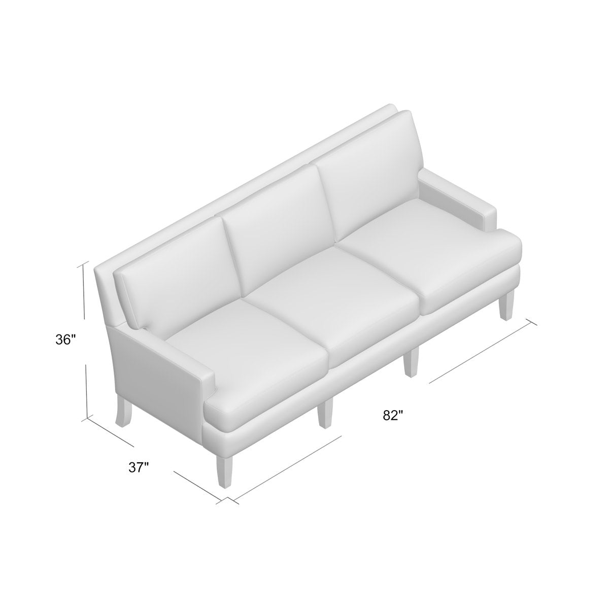 Duralee Huntington 82 Square Arm Sofa