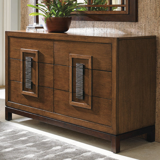 Island Fusion 6 - Drawer Double Dresser with Mirror