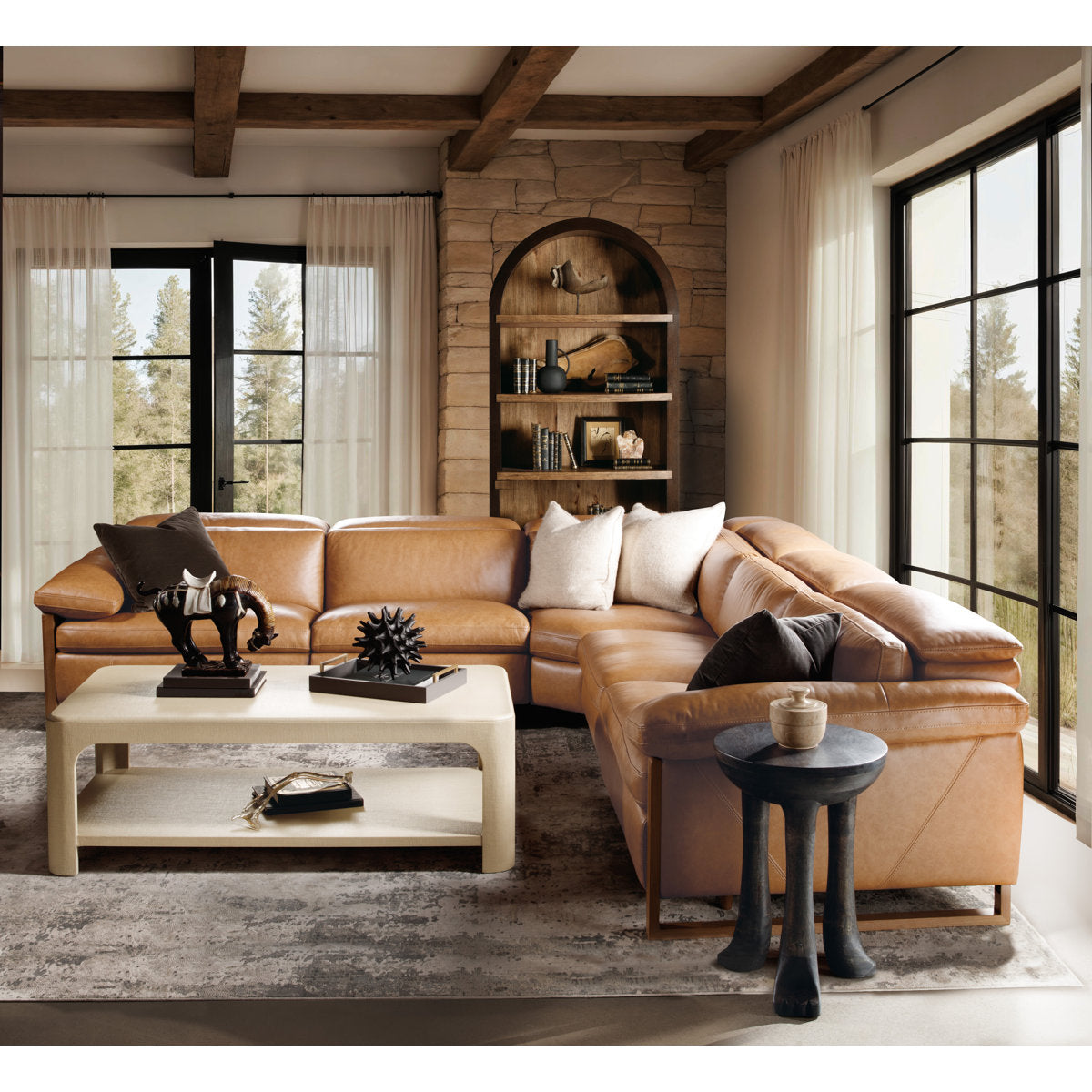 Hooker Furniture Jericho Five Piece Power Reclining Sectional