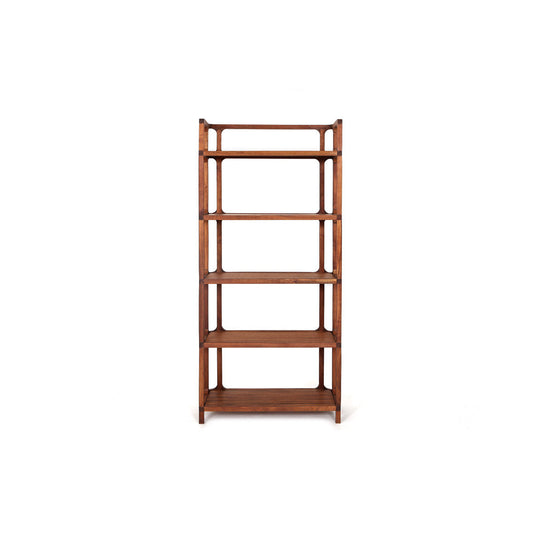 Jiva Solid Wood Etagere Bookcase