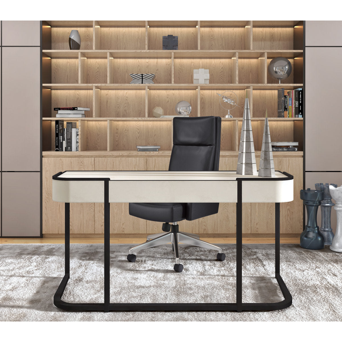 Maitland Smith Jude Solid Woodleather Writing Desk