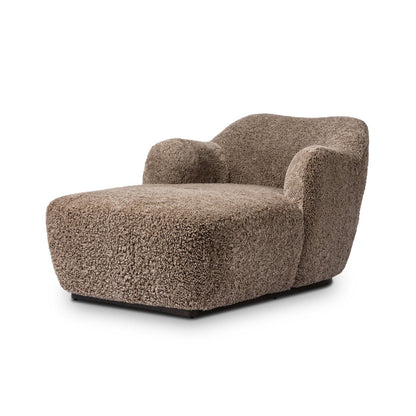 Four Hands Julius Chaise Taupe Shearling