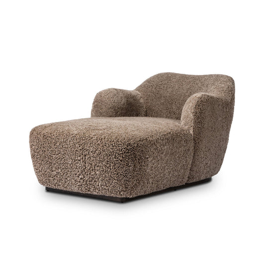Four Hands Julius Chaise Taupe Shearling
