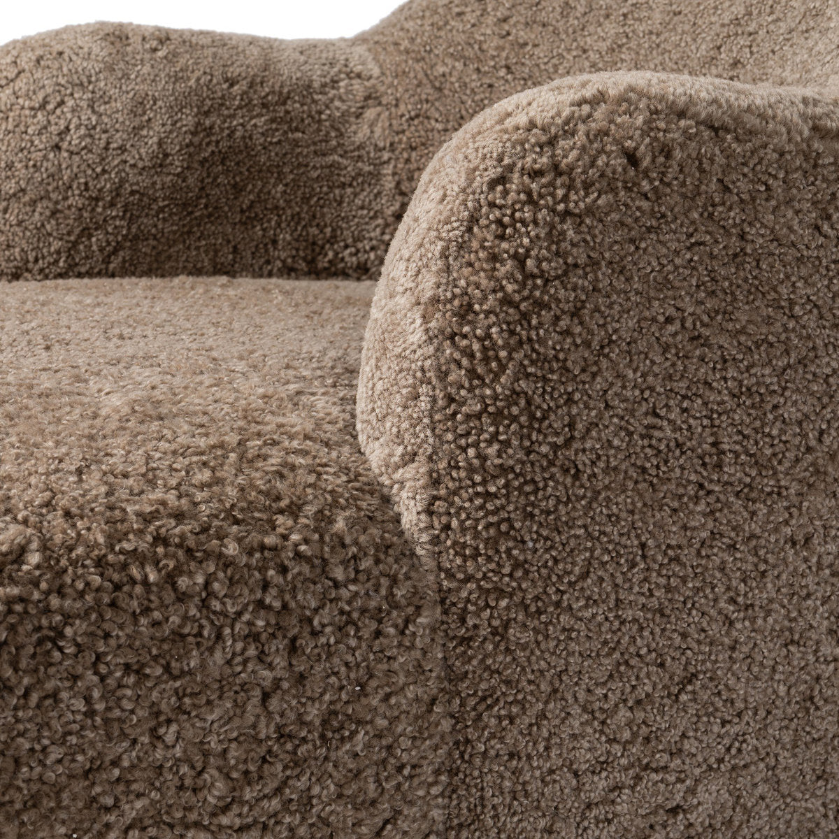 Four Hands Julius Chaise Taupe Shearling
