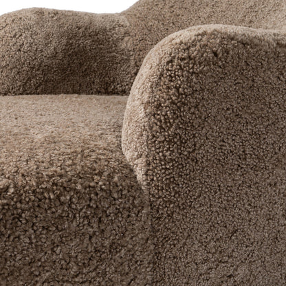 Four Hands Julius Chaise Taupe Shearling