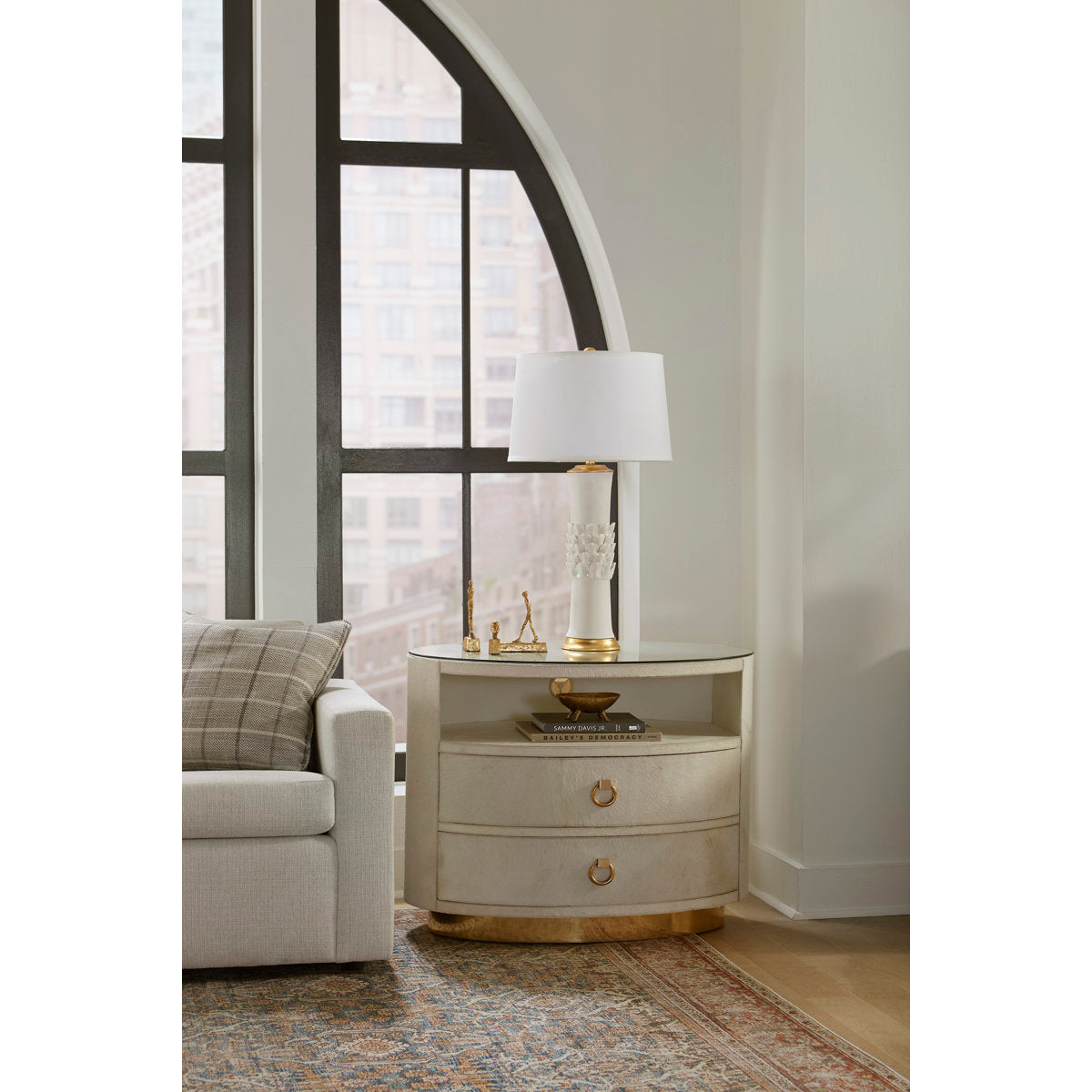 Julius Drum 2 Drawer End Table