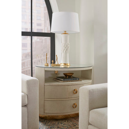 Julius Drum 2 Drawer End Table