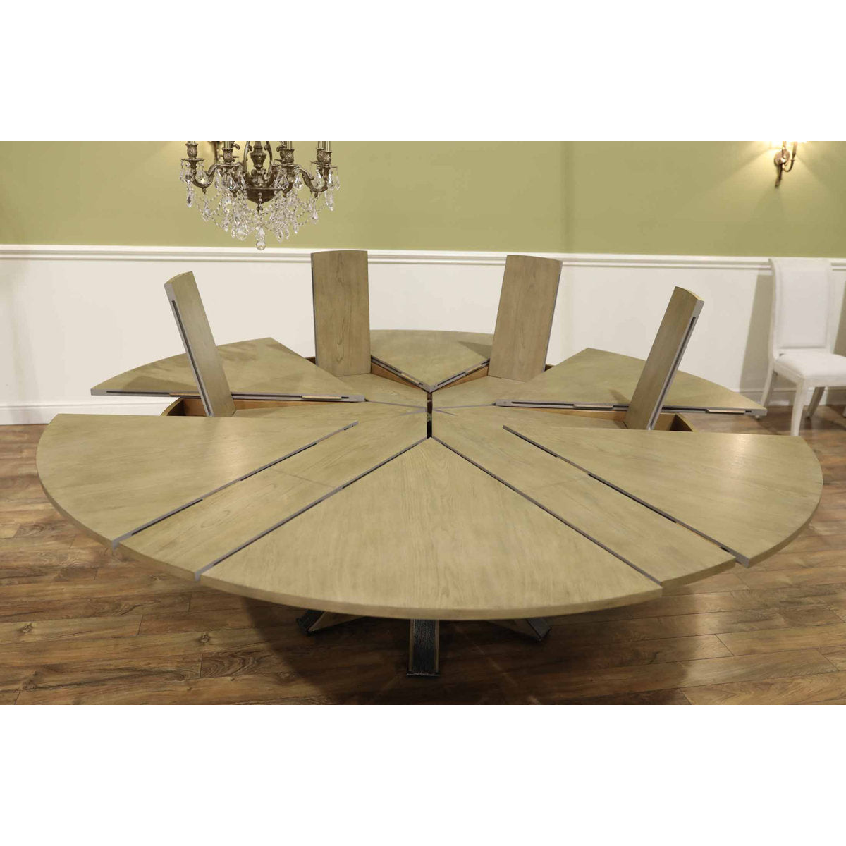Jupe Mink Extendable Solid Wood Dining Table