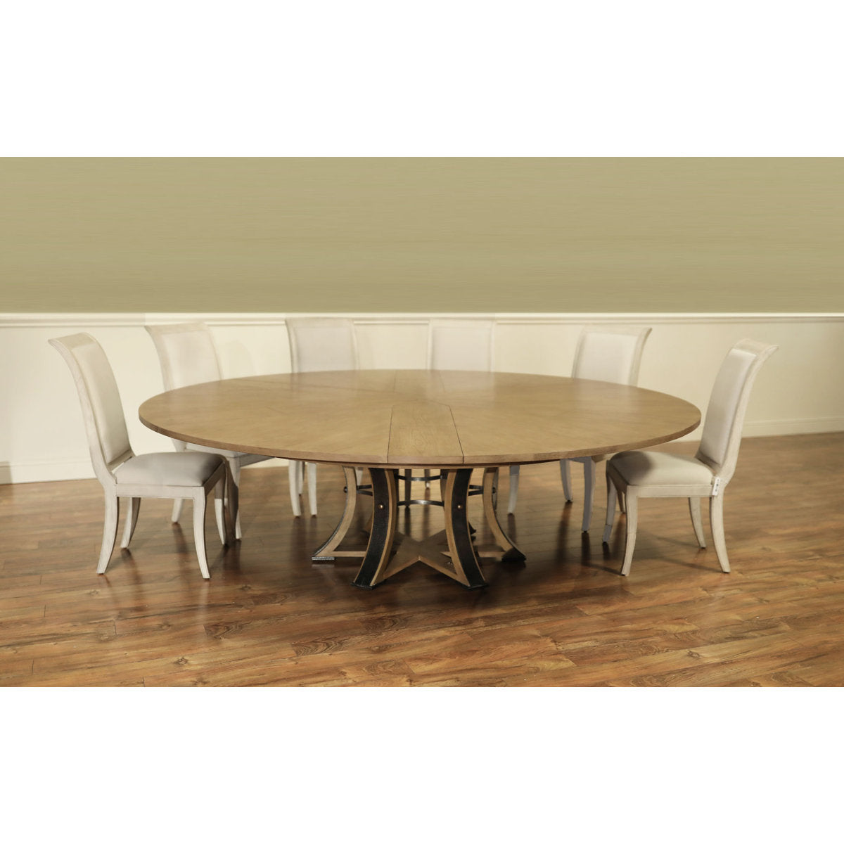 Jupe Mink Extendable Solid Wood Dining Table
