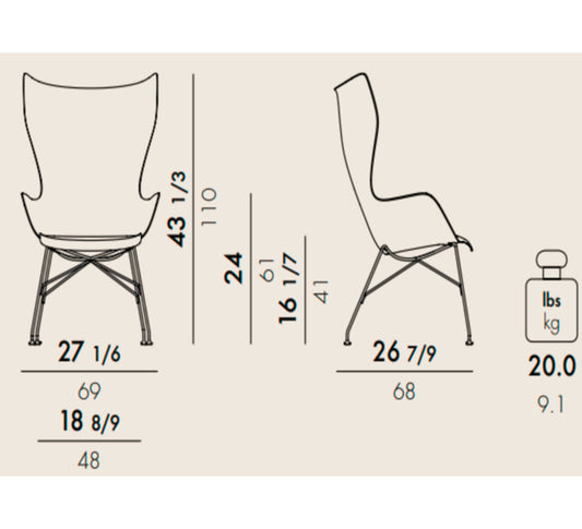 Kartell Kwood Lounge Chair