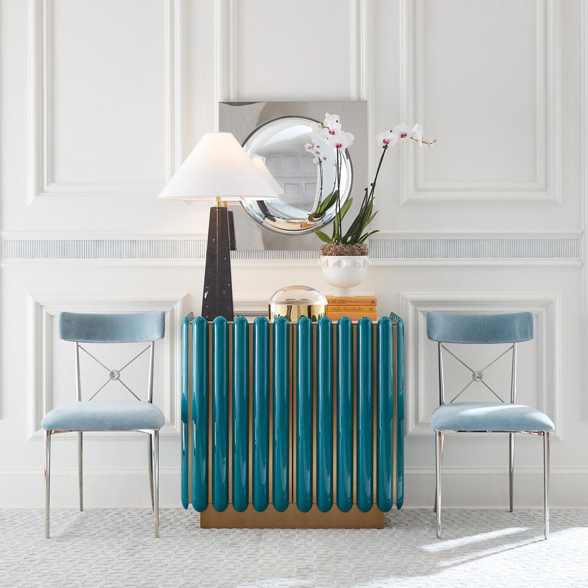 Jonathan Adler Kiki Brass 2 Door Accent Cabinet