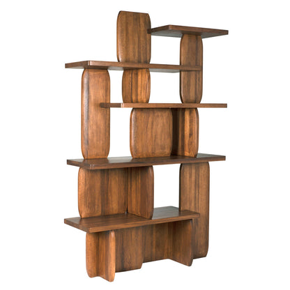 Kilimanjaro Solid Wood Geometric Bookcase