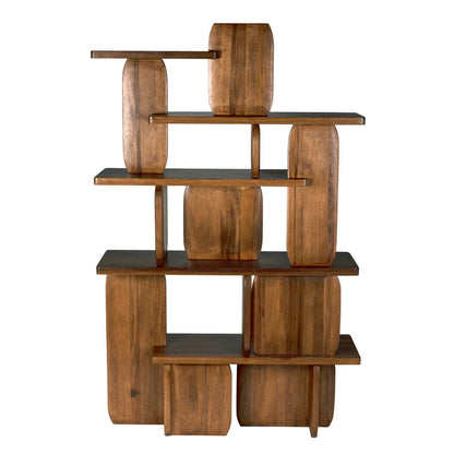 Kilimanjaro Solid Wood Geometric Bookcase