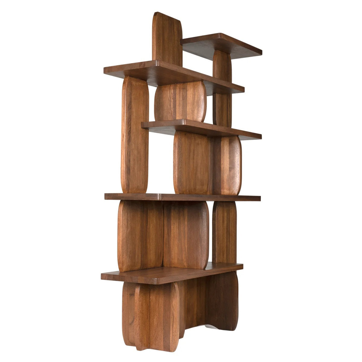 Kilimanjaro Solid Wood Geometric Bookcase