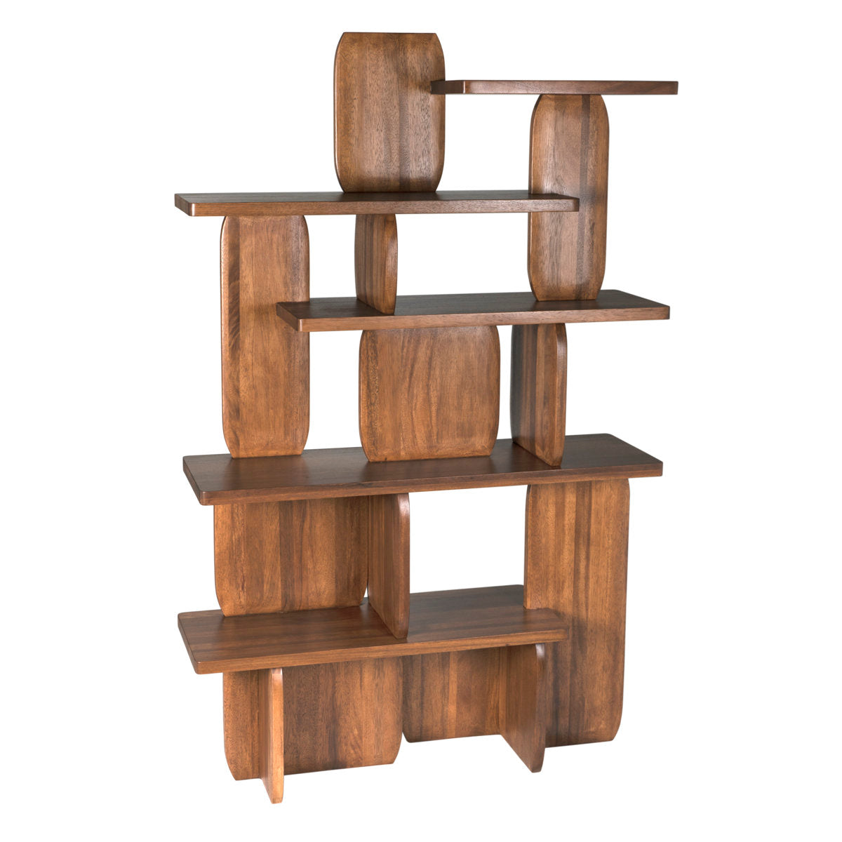 Kilimanjaro Solid Wood Geometric Bookcase