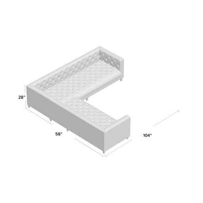 My Chic Nest Kimmy 104 Wide Left Hand Facing Conner Sectional