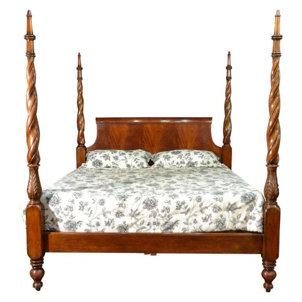 King Mahogany Plantation Bed