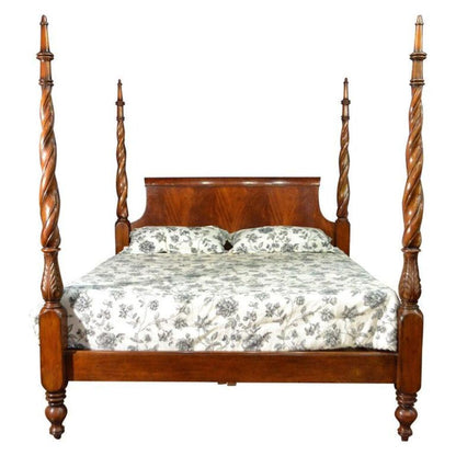 King Mahogany Plantation Bed