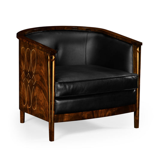 Knightsbridge Leather Barrel Chair