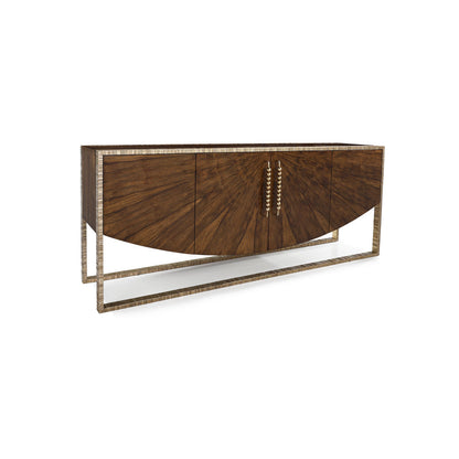 John Richard Korina Four Door Credenza