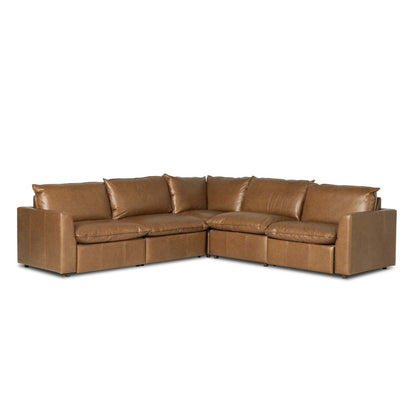 Four Hands Kosa Power Recliner 5Pc Sectional Sonoma Chestnut