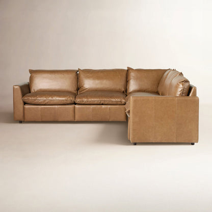 Four Hands Kosa Power Recliner 5Pc Sectional Sonoma Chestnut